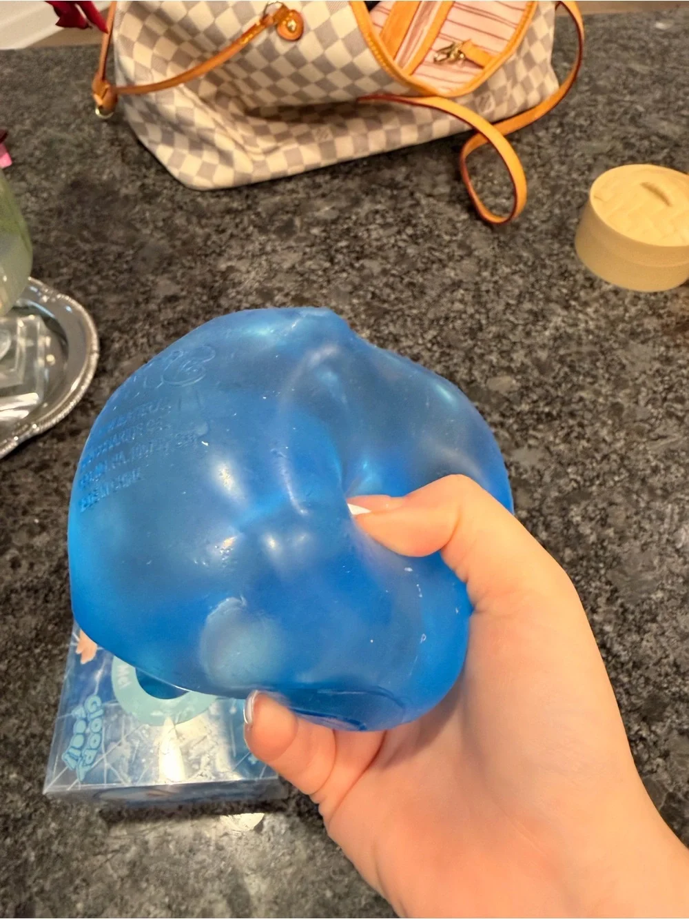 Ice Ice Giggly Toy Ring - Blue and Light Teal